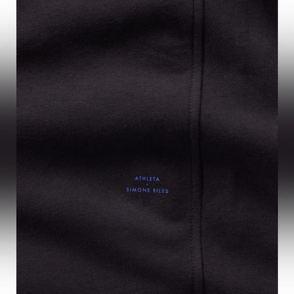 Nwt athleta Simone biles forever fleece mid rise barrel pant small tall black - Picture 8 of 12